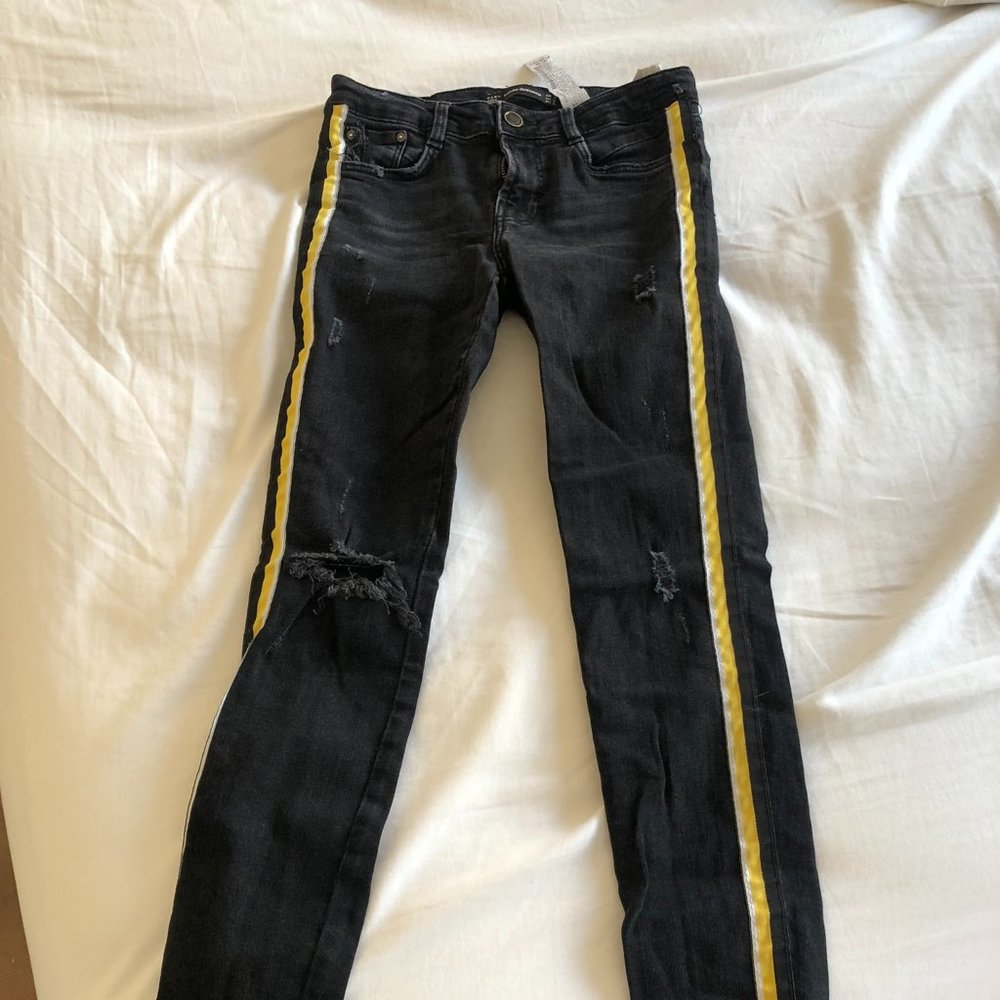 Zara trafaluc black skinny jeans